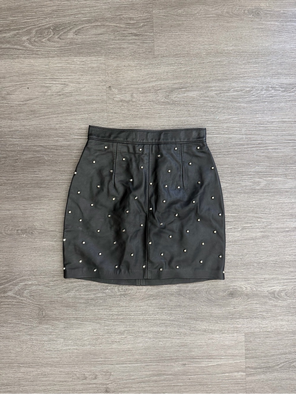 Northbound Leather Studded Black Mini Skirt Size Small